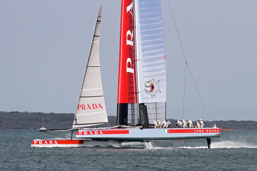 Luna Rossa - AC72 Race Practice - Takapuna March 8, 2013 © Richard Gladwell www.photosport.co.nz
